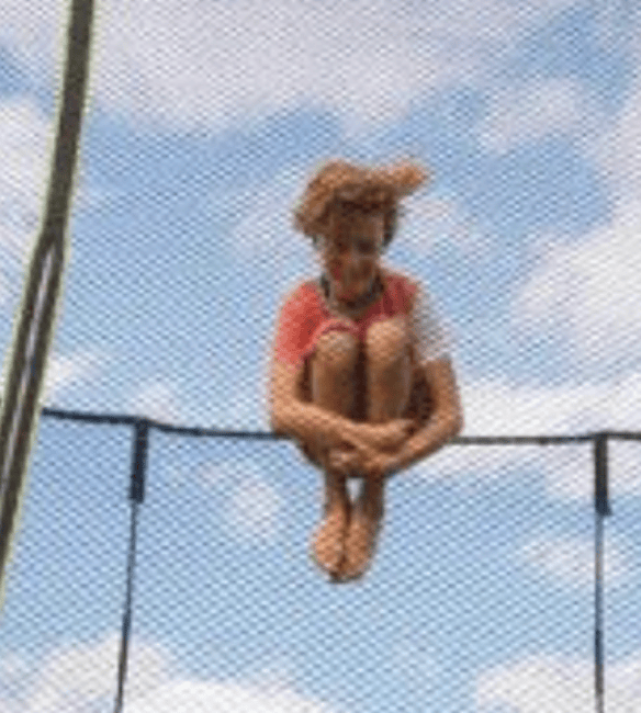 Tuck jump on a Springfree Trampoline