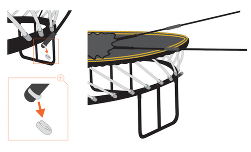 Trampoline basketball hoop accessory installation 'how to'