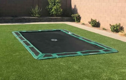 In-ground traditional trampoline