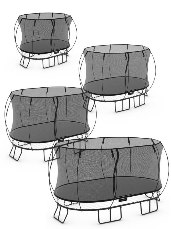 range of oval springfree trampolines