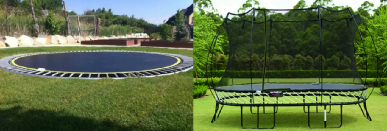 In-ground garden trampolines VS Springfree trampolines - Trampoline United Kingdom